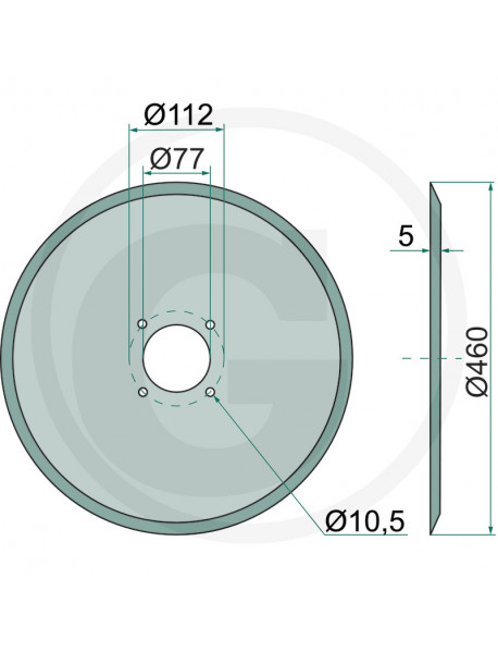 GRANIT Valcový kotúč, rozstupová kružnica Ø = 112 mm
